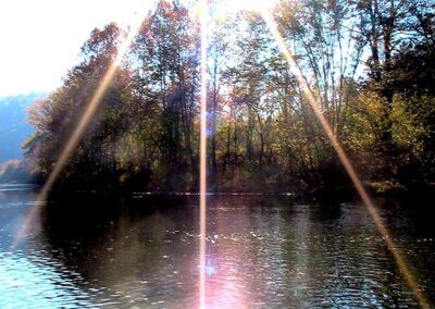 Sunburst Over River